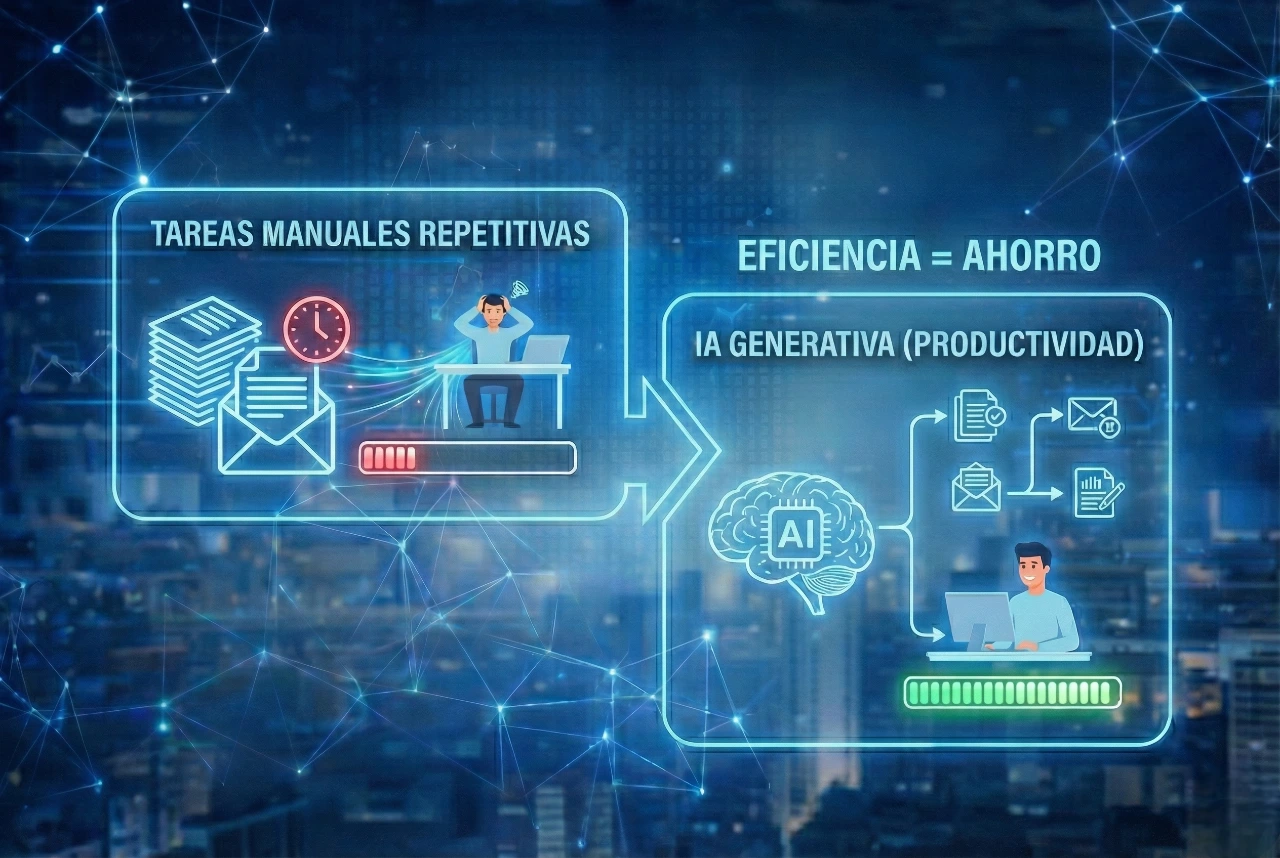Cómo reducir tareas administrativas repetitivas con IA generativa